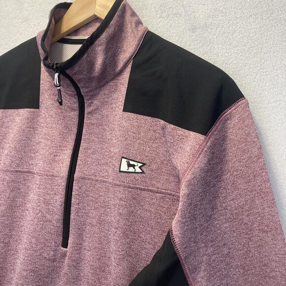 Black Dog Brand 1/4 Zip Mens Pullover Large Athletic Long Sleeve Performance EUC - Picture 6 of 16